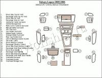 Декоративные накладки салона Subaru Legacy 2005-2006 ручной AC Control, Механическая коробка передач